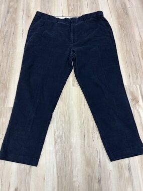 Men's Dark Navy Corduroy Pants - Classic Straight Fit waist 46” leg 33”